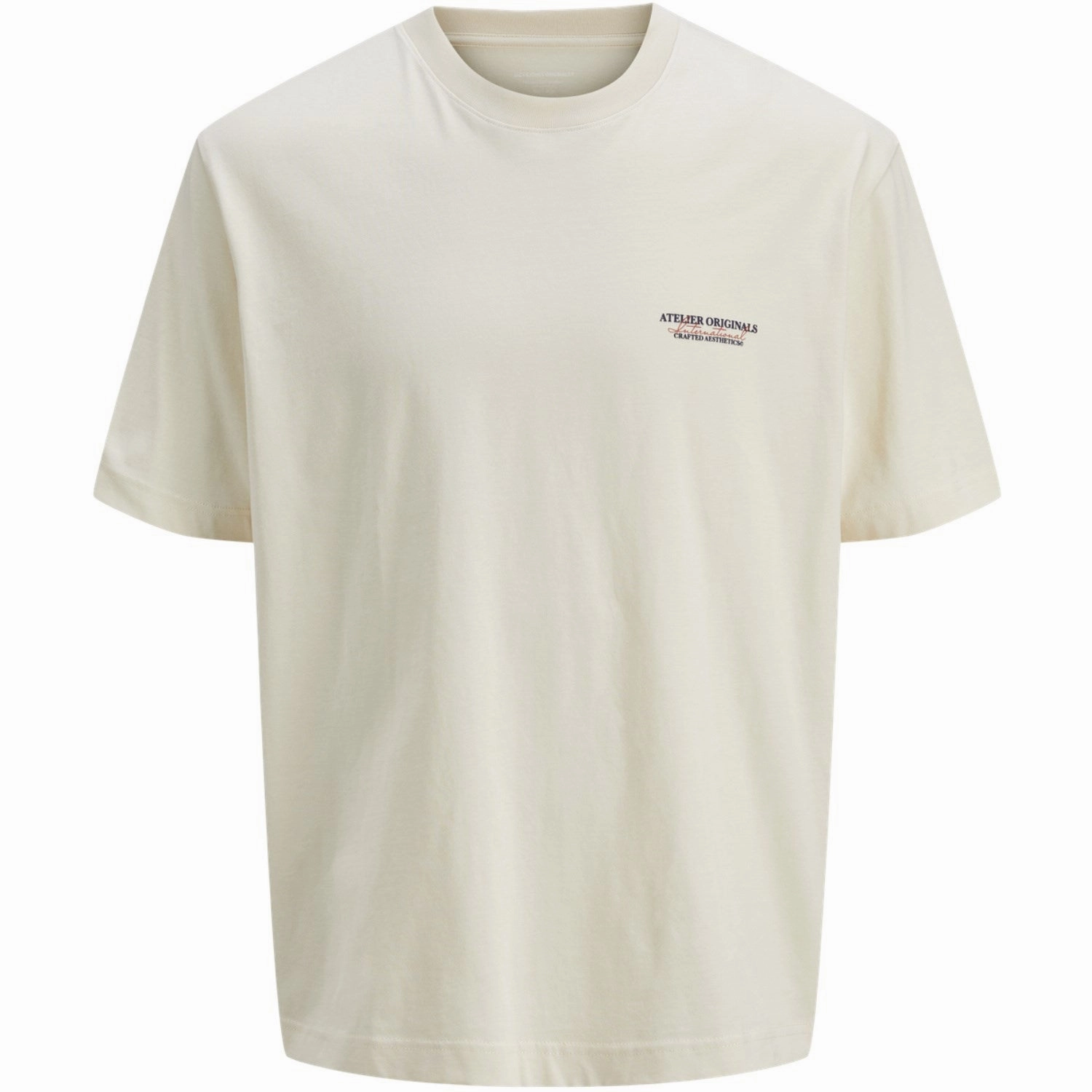 Jack & Jones Junior Antique White Islington Type T-Shirt Crew Neck QuickDry Material