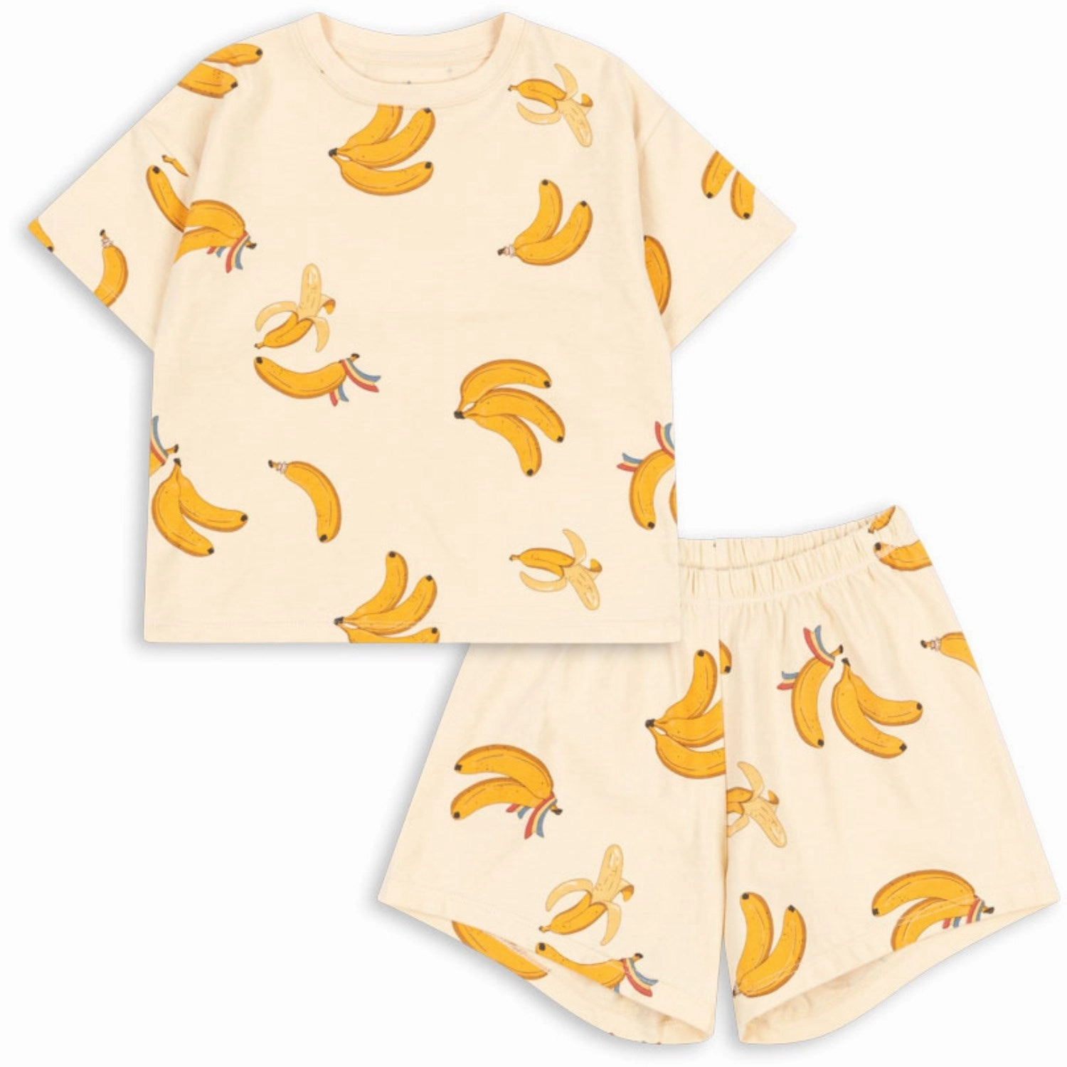 Ribbed Neckline Konges Sl?jd Go Bananas Lin Set Gots