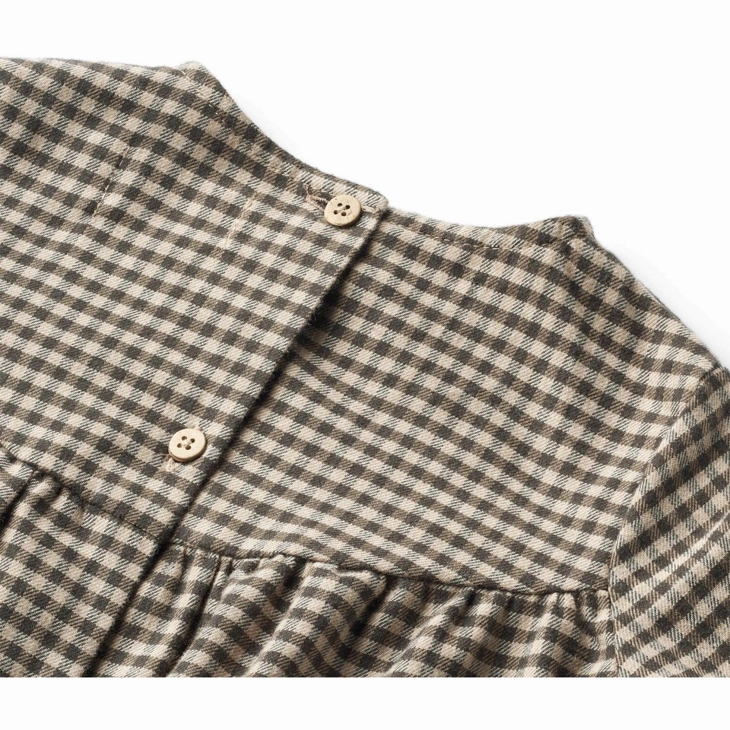 Wheat Raven Check Dress Fenja Lounge Feel