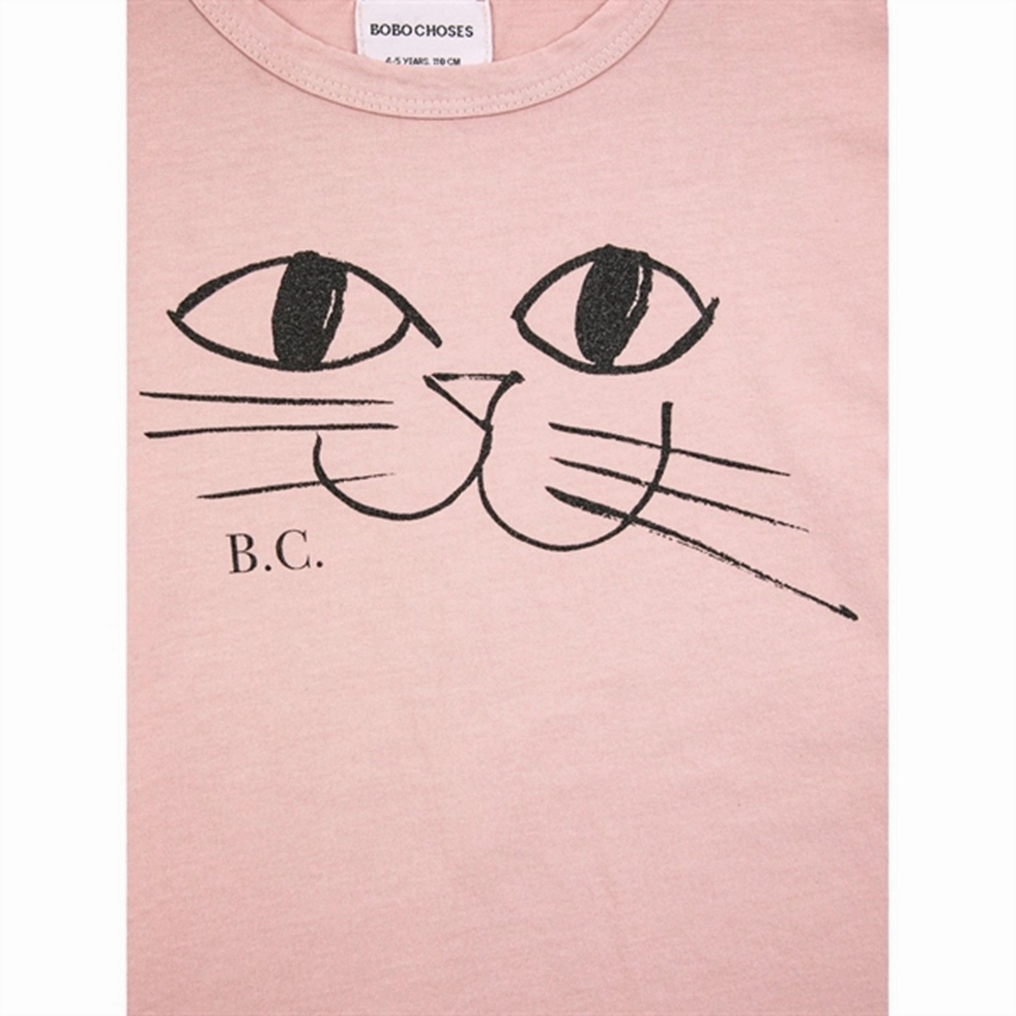 Structured Shoulder Support Luxurious Feel Bobo Choses Pink Smiling Cat Blouse