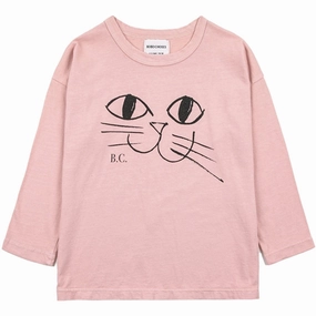 Bobo Choses Pink Smiling Cat Blouse Spring Collection Cocktail Party