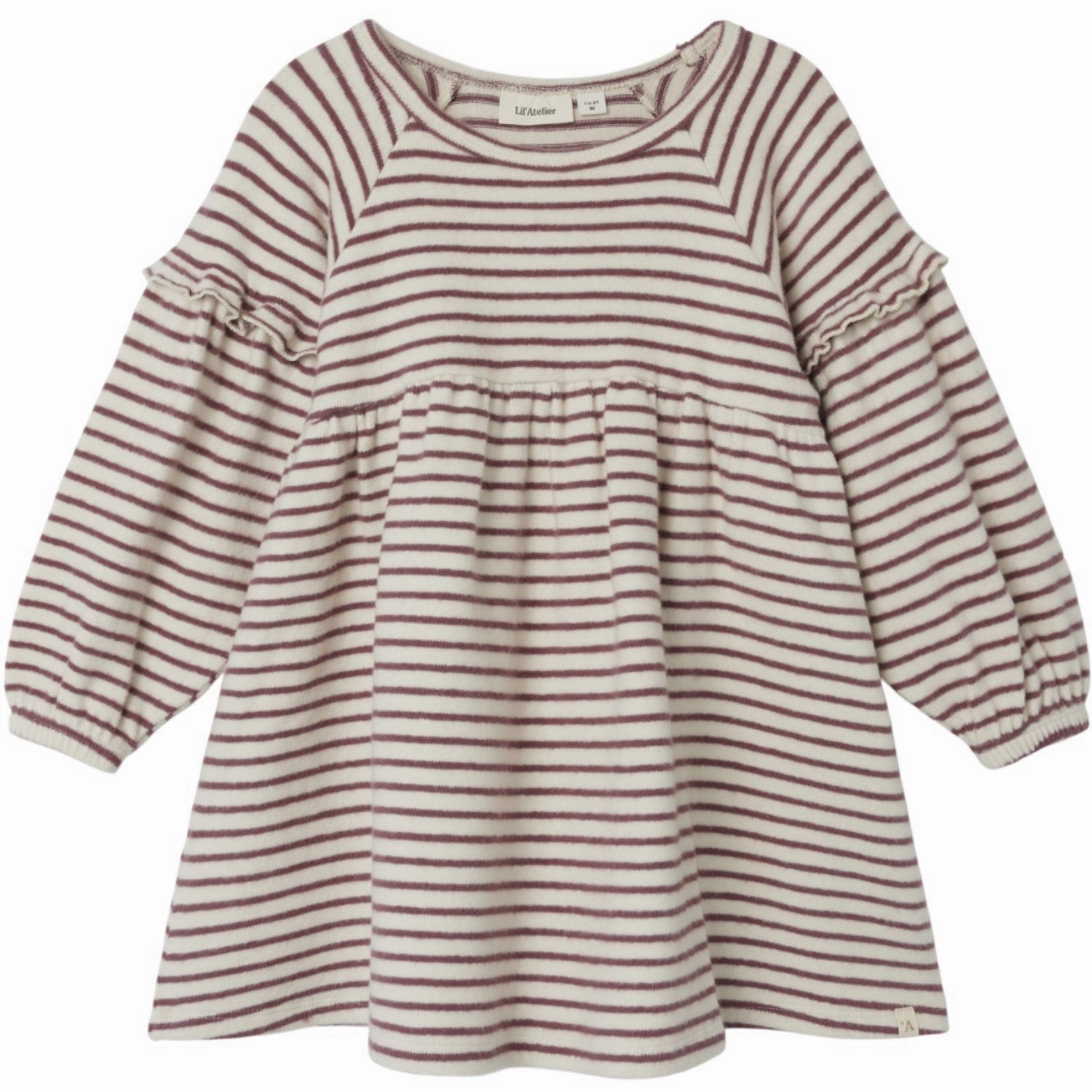 Comfy Style Chic Appeal Lil'Atelier Birch Rosebrown Thoro Dress Stripe