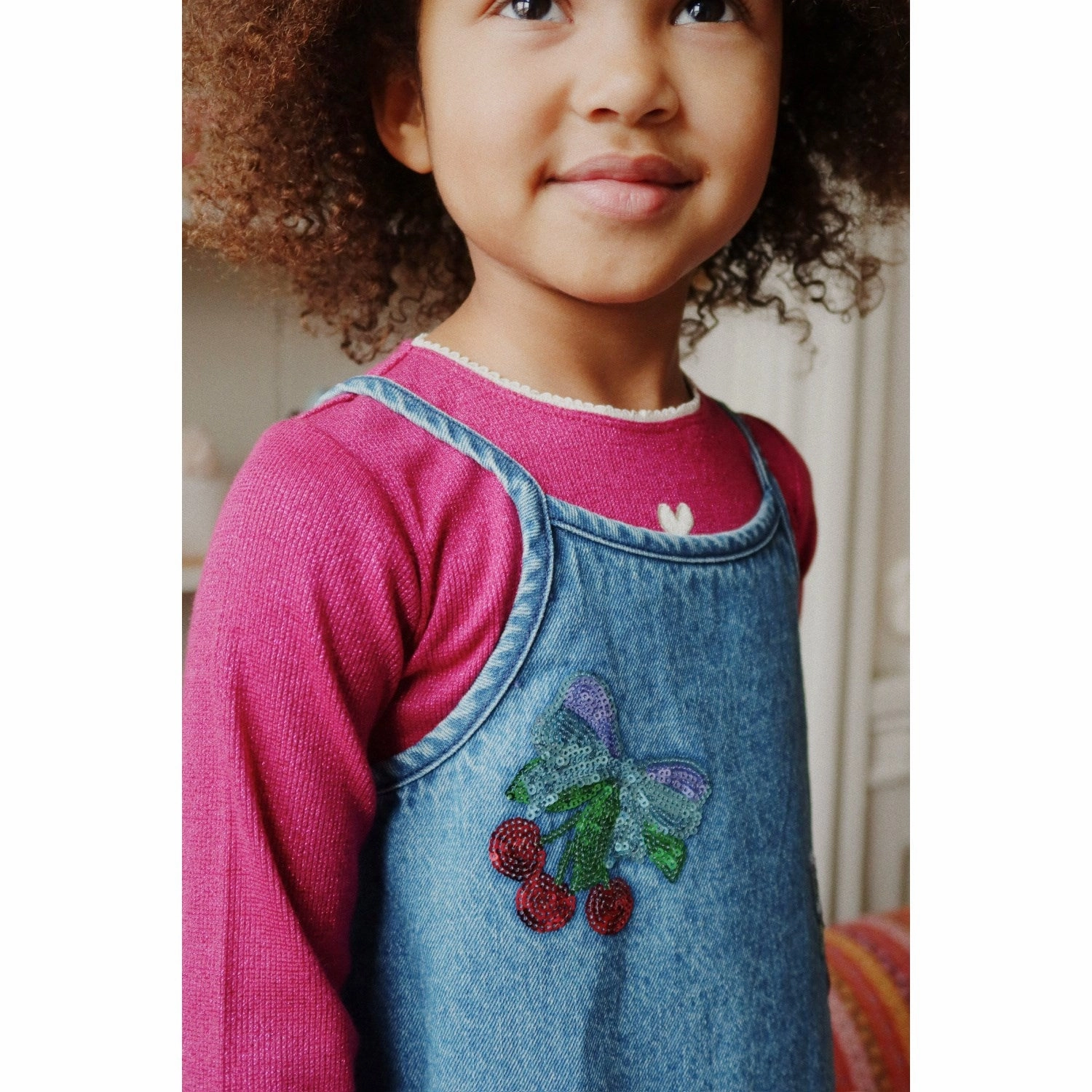 Konges Sl?jd Amarena Sequin Magot Sequin Strap Dress GOTS Modern Chic Earth Colors