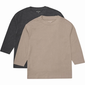 First Date Minymo Fossil Blouse Loose Fit 2-pack