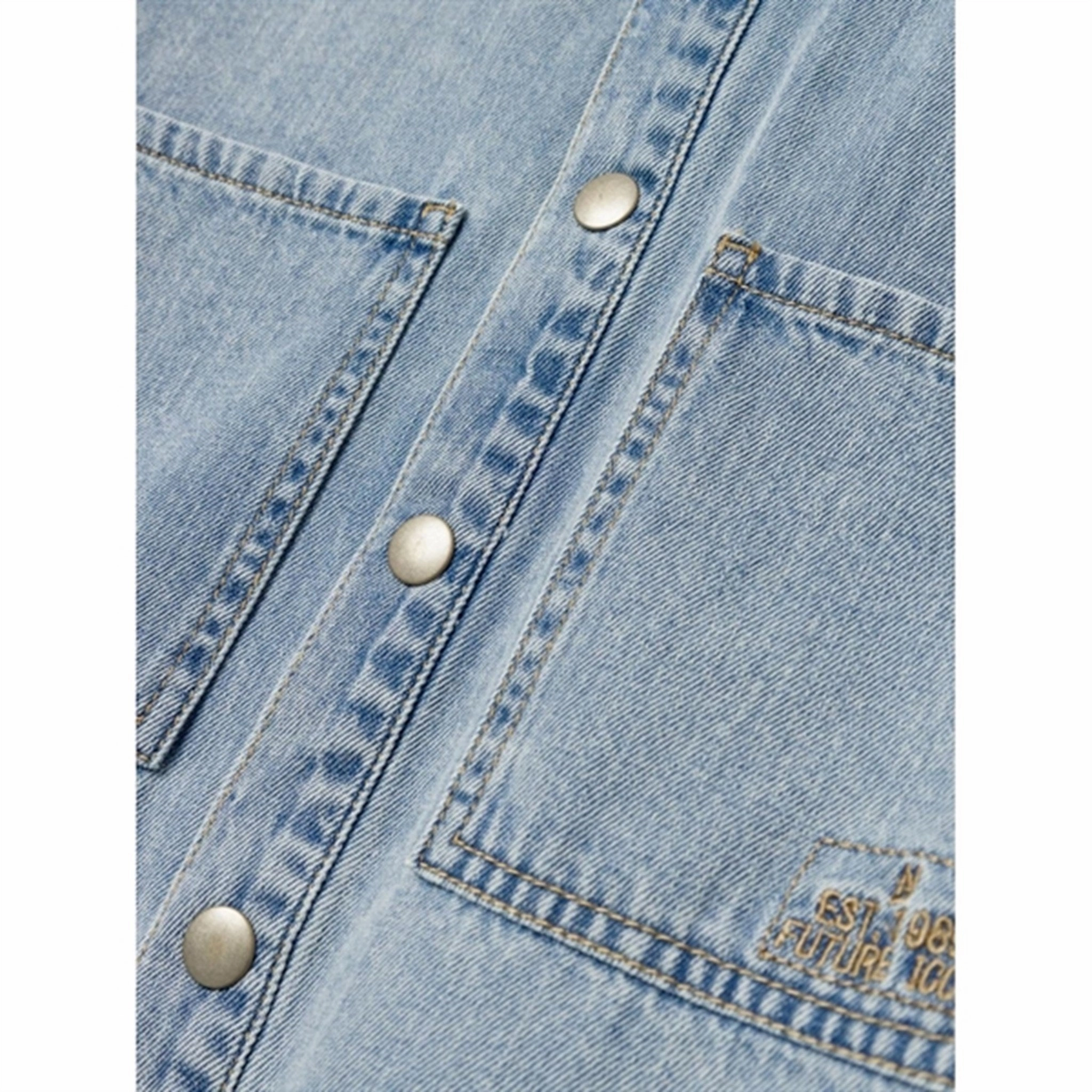 Name it Light Blue Denim Bo Denim Shirt with Hood Anti-static