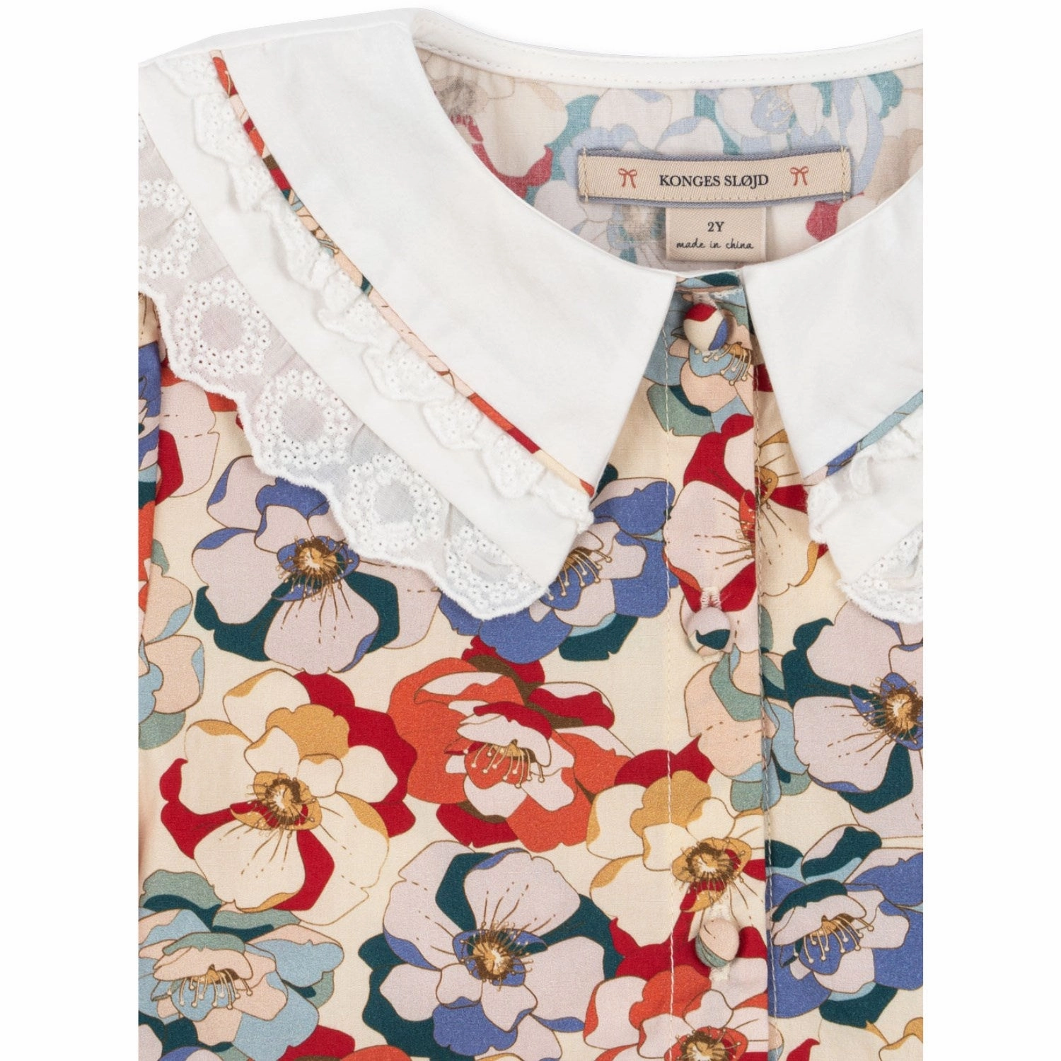 Konges Sl?jd La Rosa Coeur Collar Dress GOTS Chilly Comfort