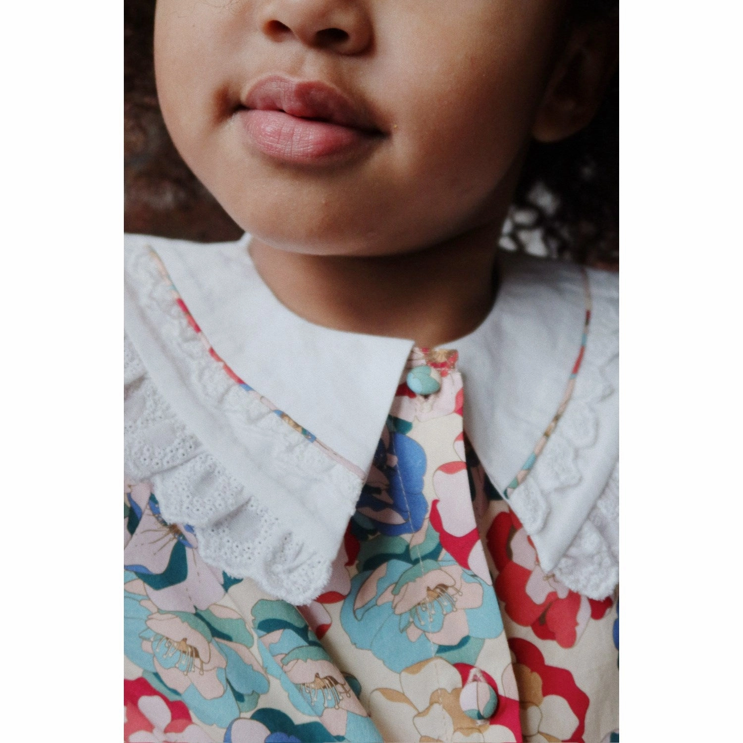 Konges Sl?jd La Rosa Coeur Collar Dress GOTS Feminine empire waist dress