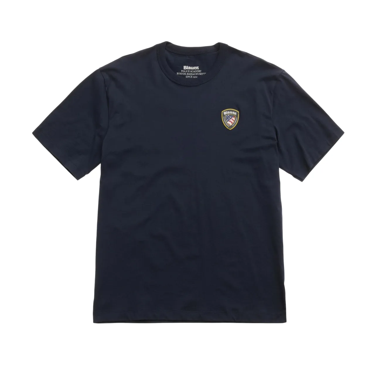 Blauer maglietta manica corta da uomo con logo gommato Faxon 25SBLUH02194-004547 888 blu Effortless Comfort Wear