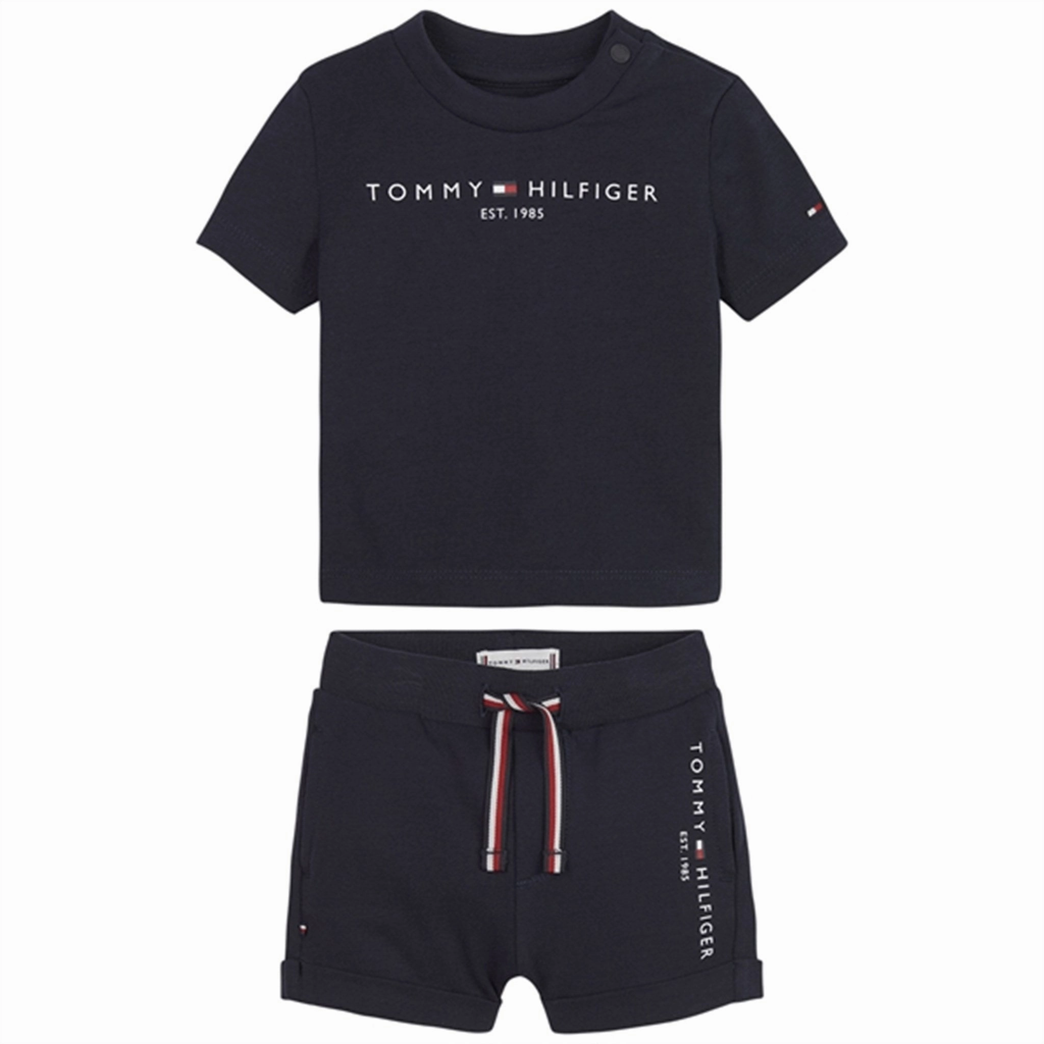 Breathable mesh lining colorful Tommy Hilfiger Baby Essential Shorts og T-shirt Set Desert Sky