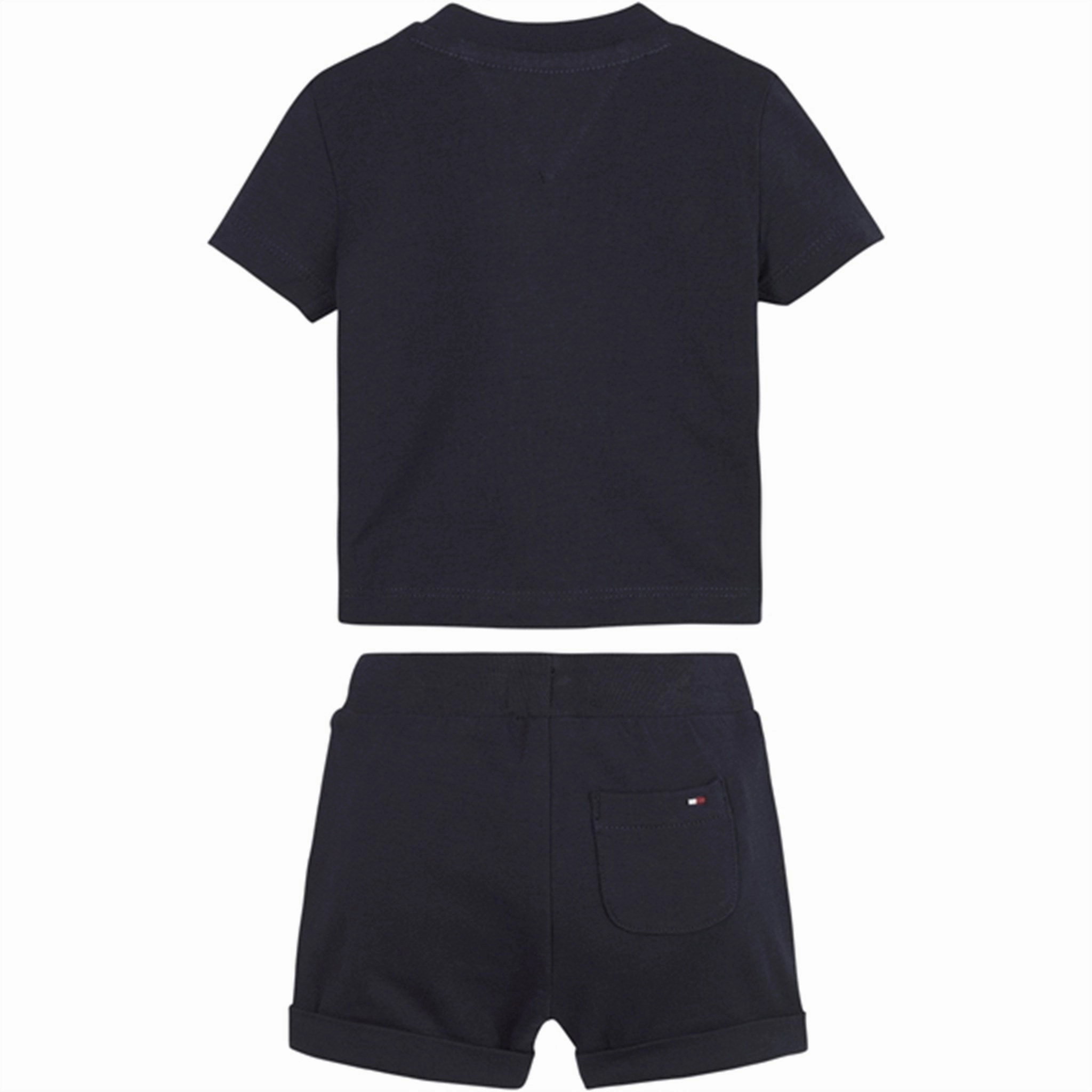 high - rise Tommy Hilfiger Baby Essential Shorts og T-shirt Set Desert Sky