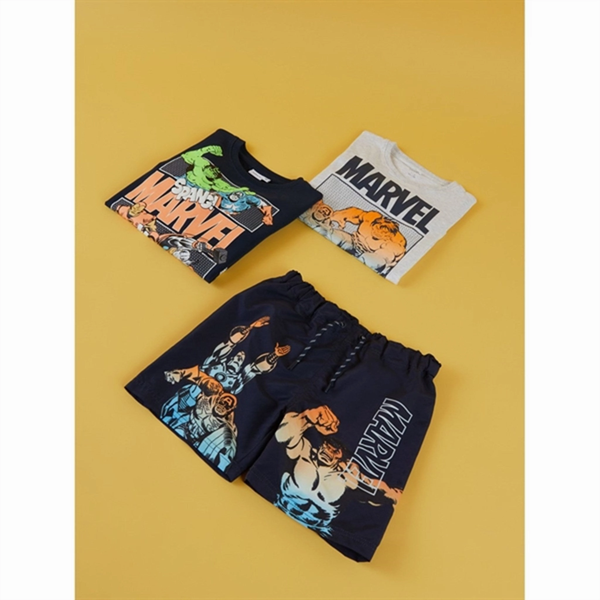 Name it Light Grey Melange France Marvel T-Shirt Layering Must-Have