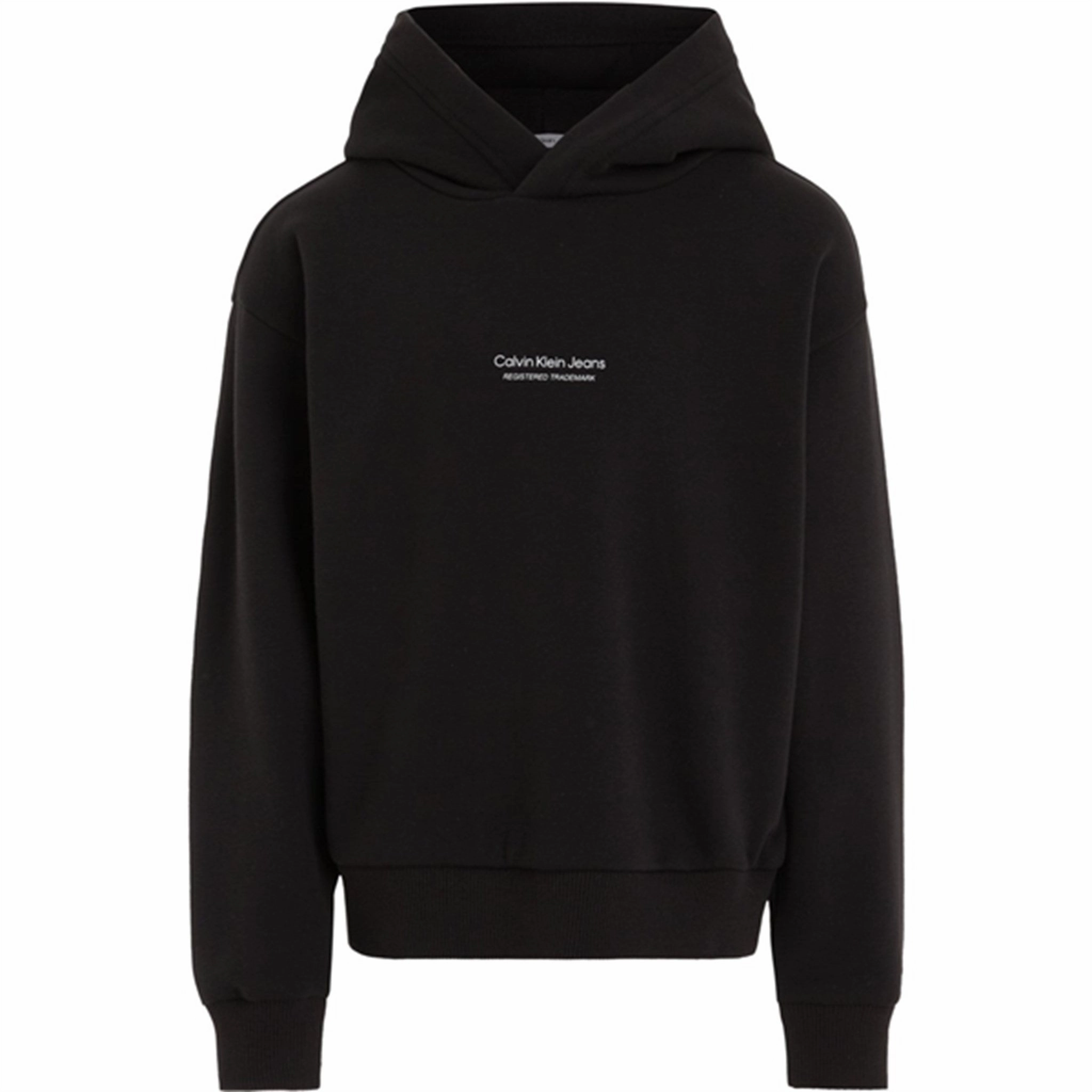 Ultra Soft Handfeel Calvin Klein Pixel Logo Terry Relaxed Hoodie Ck Black