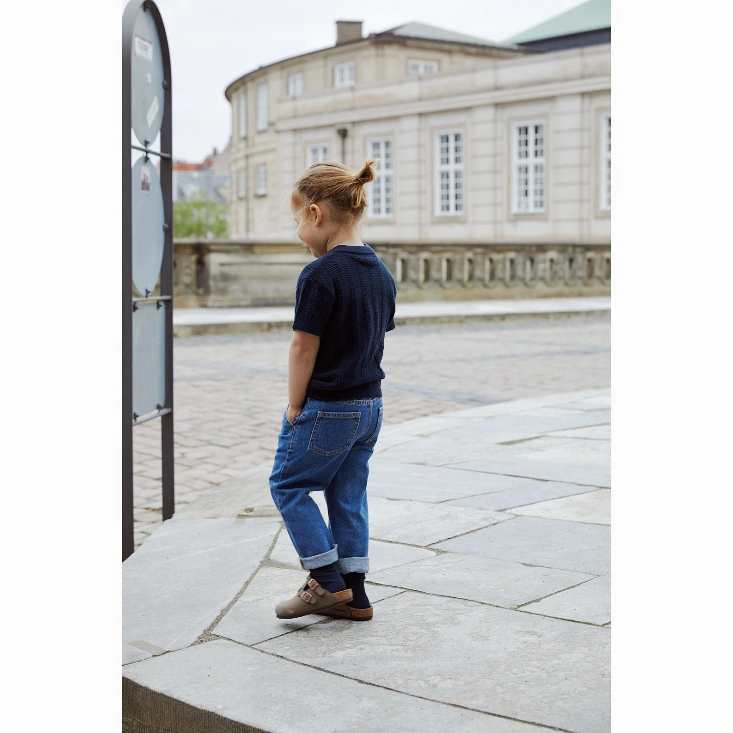 Modern Minimalist Urban Explorer Copenhagen Colors Indigo Blue Washed Organic Junior Jeans Regular Fit