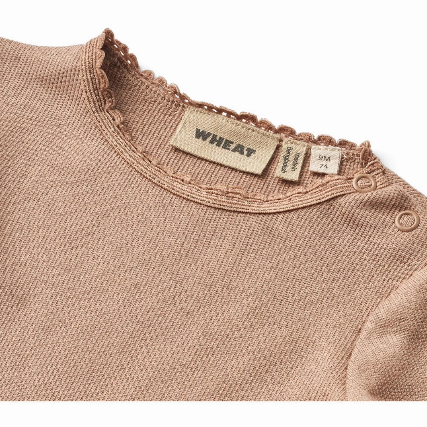 Wheat Nougat Rose Rib Blouse Reese High-End Finish High-Quality Craftsmanship