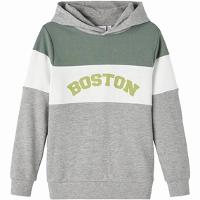 Soft Streetwear Beach Wear Name It Grey Melange Hoodie