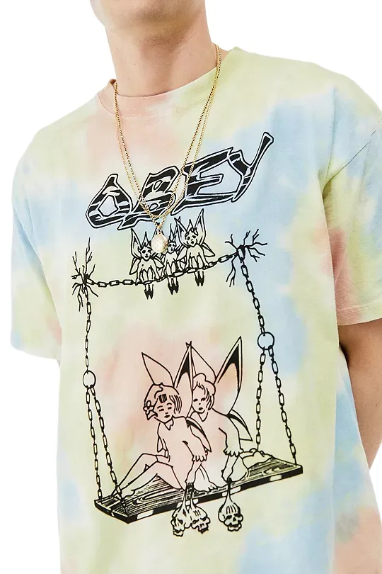 Obey maglietta manica corta da uomo Cast Out Heavyweight Blotch Tie Dye Tee 163132611 colori vari Street Style Trend Athletic Wear