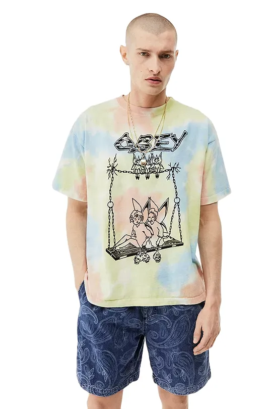 Obey maglietta manica corta da uomo Cast Out Heavyweight Blotch Tie Dye Tee 163132611 colori vari Timeless Wear Casual Layering