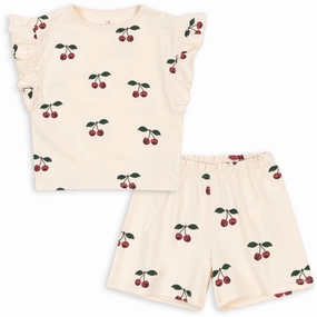 Fashionable Layer Konges Sl?jd Ma Grande Cerise Lin Frill Set Gots