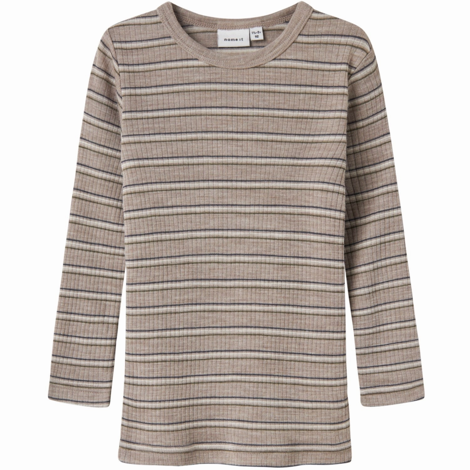 Loose Comfort Eco Friendly Dye Name It Satellite Stripes Nmmwomi Wo/Mo Ls Top