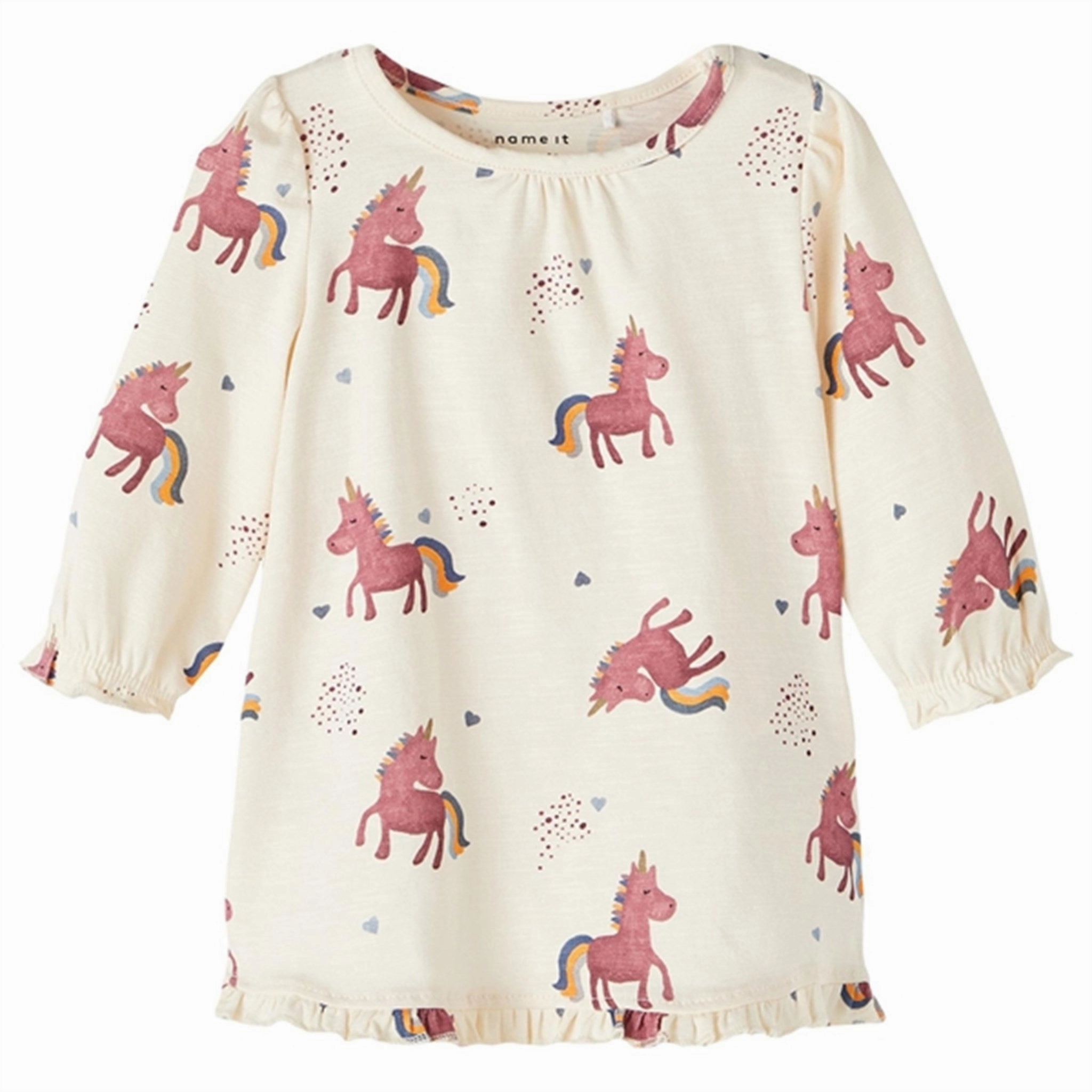 Name it Buttercream Tanna Unicorn Dress Lightweight-Lining