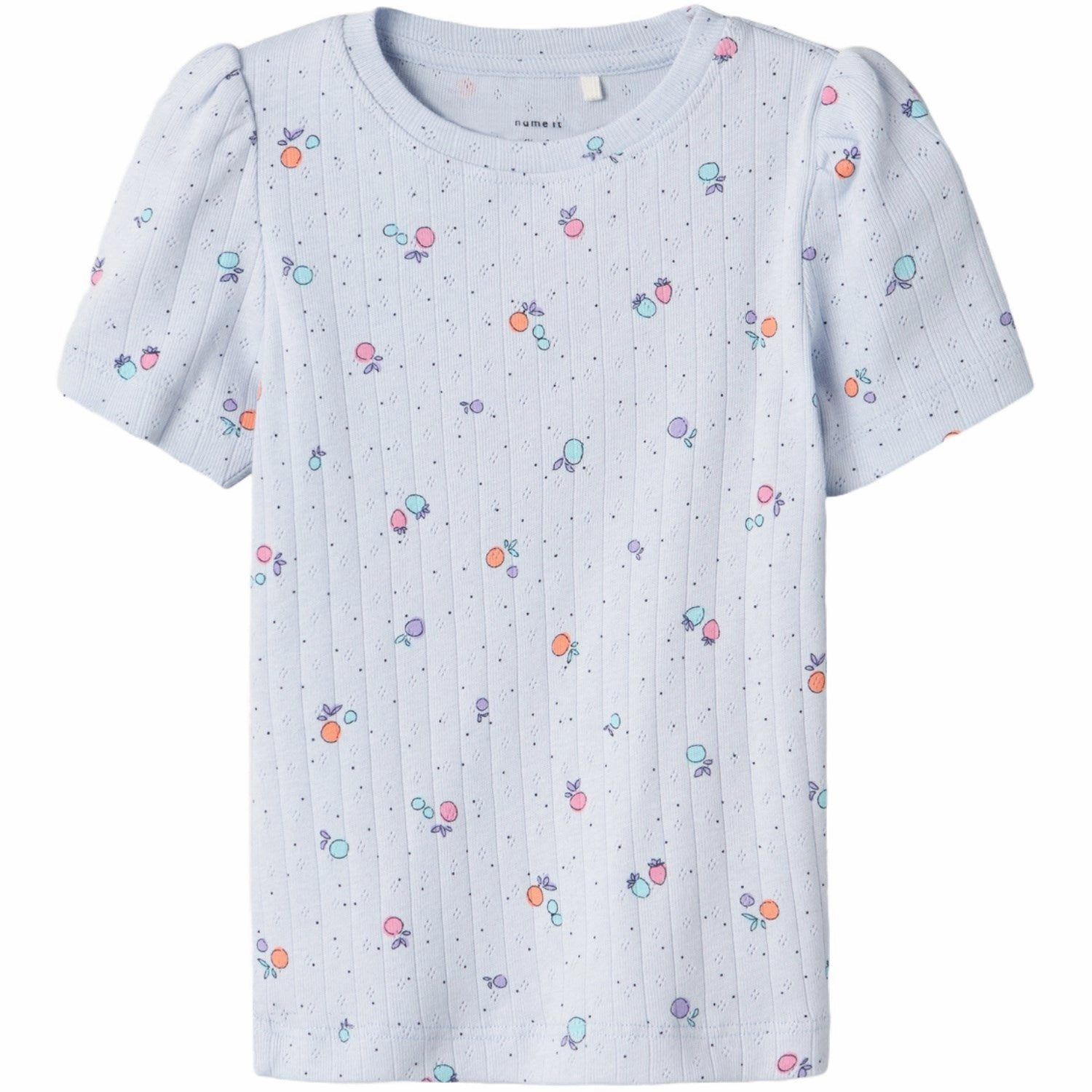 Relaxed fit wear Name It Xenon Blue Nmfhamanda Ss Slim Top Pb