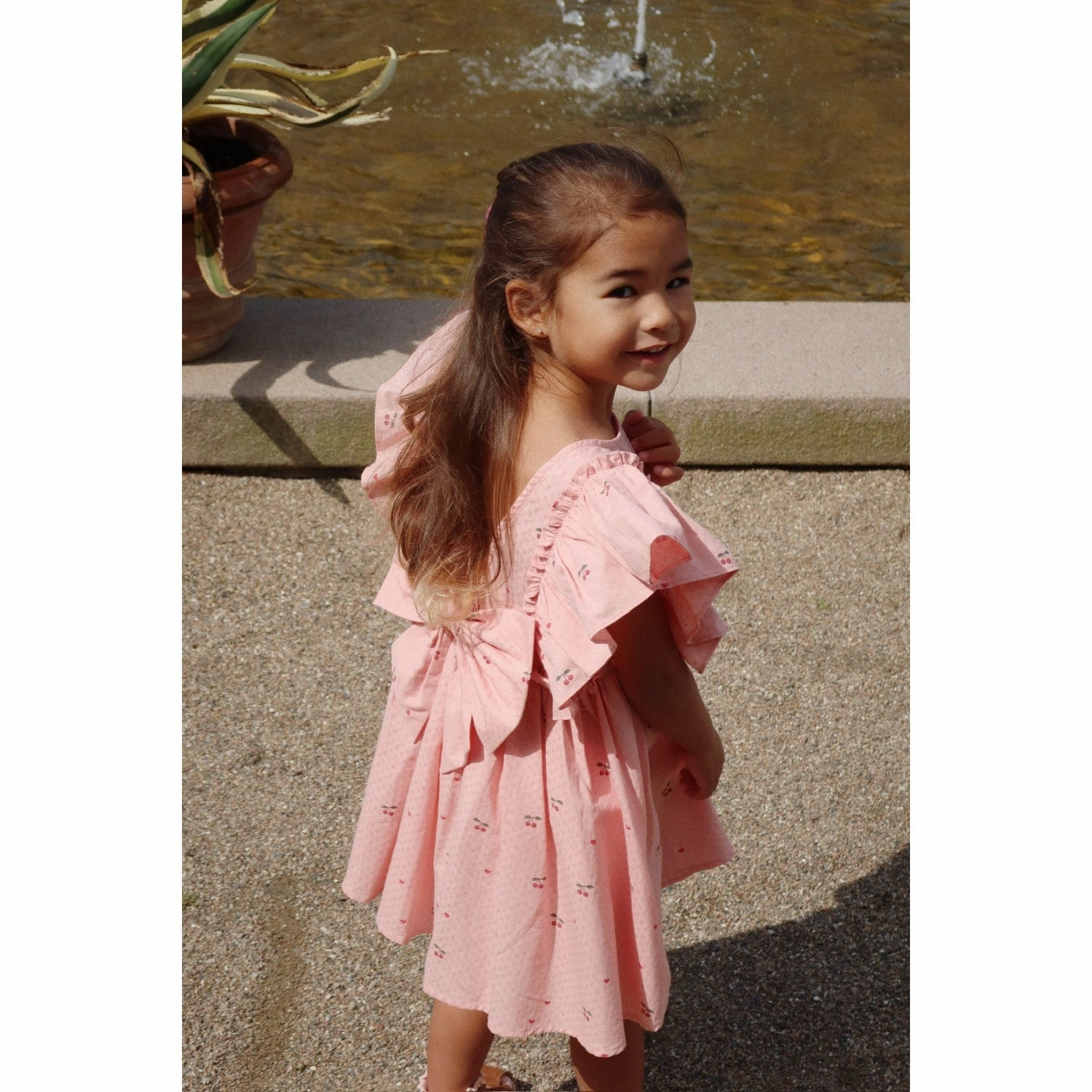 Konges Sl?jd Cherry Coeur Evia Bow Dress Gots Season Ready