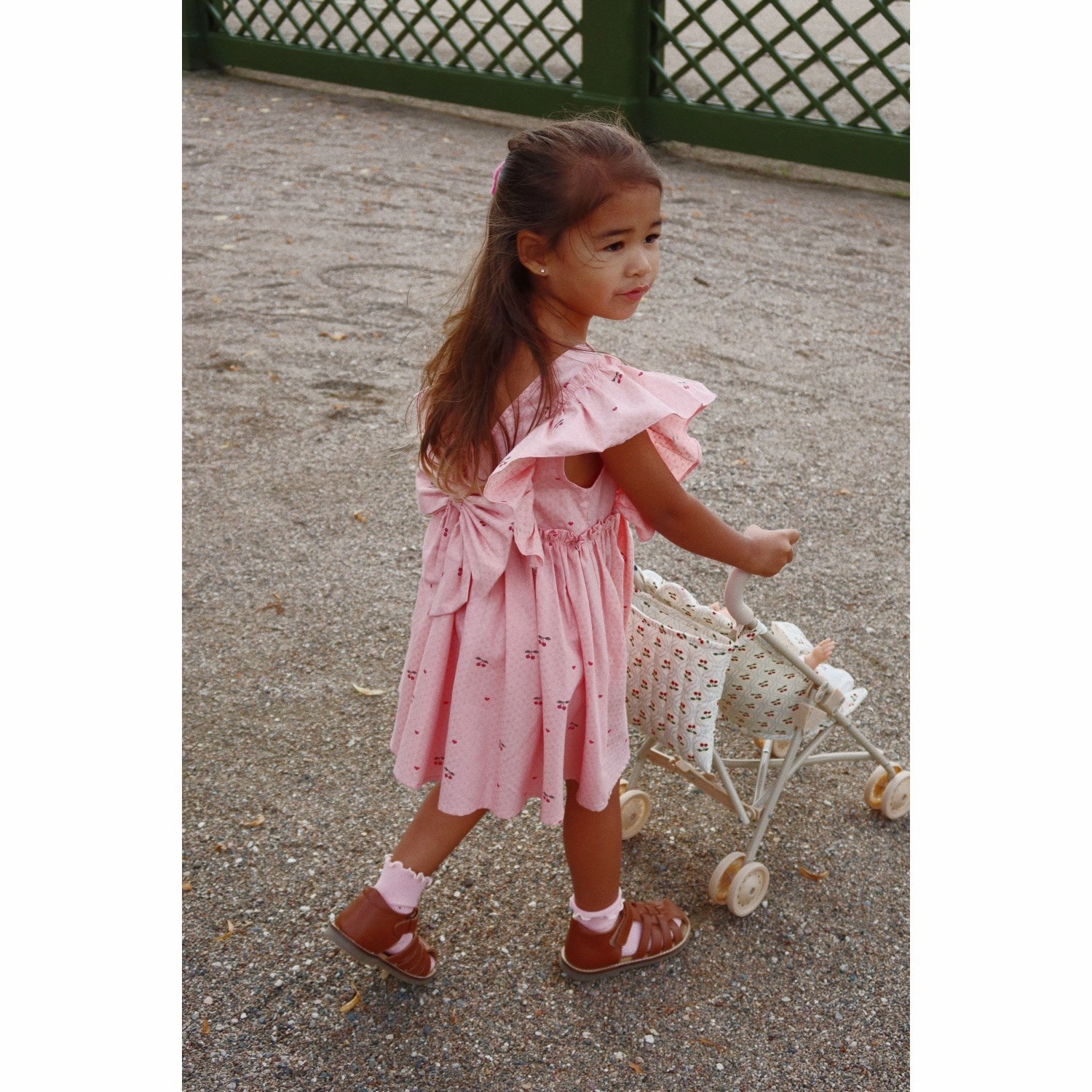 Konges Sl?jd Cherry Coeur Evia Bow Dress Gots Travel Option BiasCutSilhouette