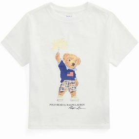 Button Down Polo Ralph Lauren Pf24 White Hyannis Bear T-Shirt