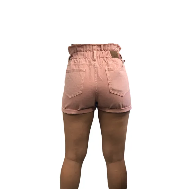 Compact Storage Feature Smithy's Bermuda Denim con elastico in vita da Donna WBD641 rosa