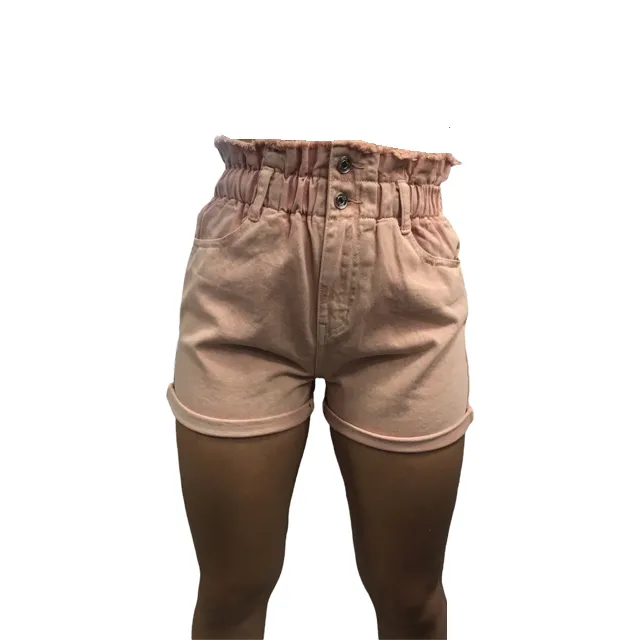 Smithy's Bermuda Denim con elastico in vita da Donna WBD641 rosa Anti Snag Fabric Bold colors