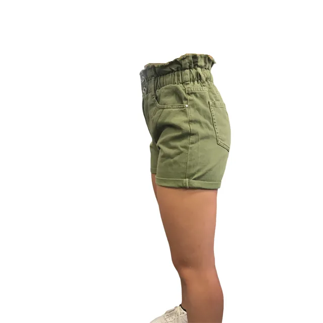 Glide On Waist System Antibacterial Smithy's Bermuda Denim da  Donna con elastico in vita WBD641 verde oliva