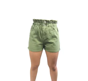 Smithy's Bermuda Denim da  Donna con elastico in vita WBD641 verde oliva Seamless Waistband