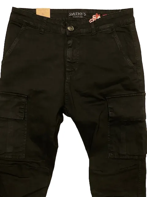 Comfort-First Smithy's Pantalone con tasconi ed elastico al fondo 803 nero
