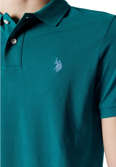 Durable Ribbed Cuffs U.S. Polo Assn. Polo manica corta da uomo King 41029 65079 234 oil