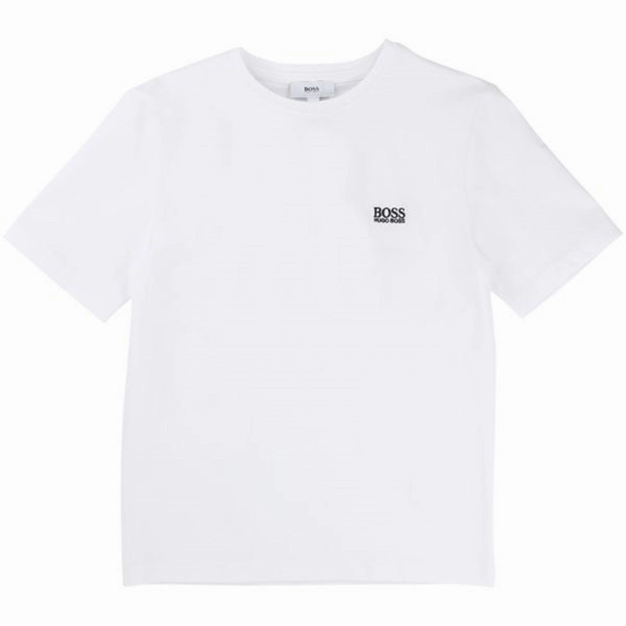 Outdoor Comfort Style Hugo Boss Boy Tee Short Sleeves White