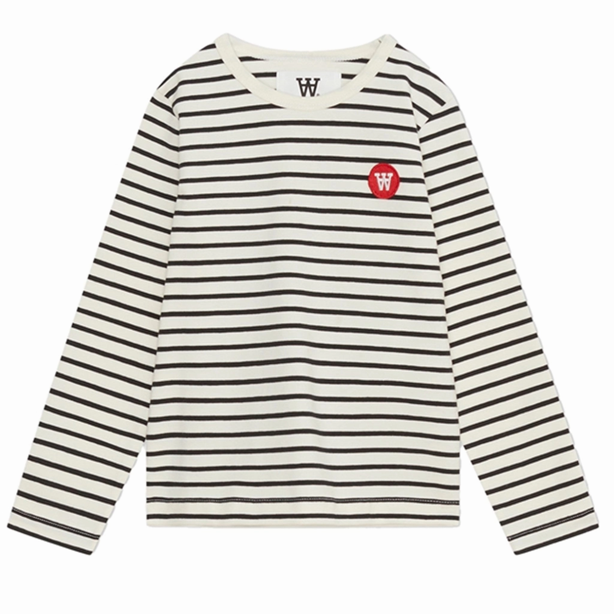 Stretchable Cloth Wood Wood Off-White/Black Stripes Kim Blouse