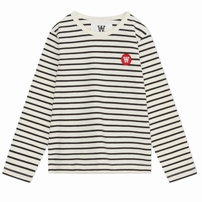 Minimalist Design Wood Wood Off-White/Black Stripes Kim Blouse