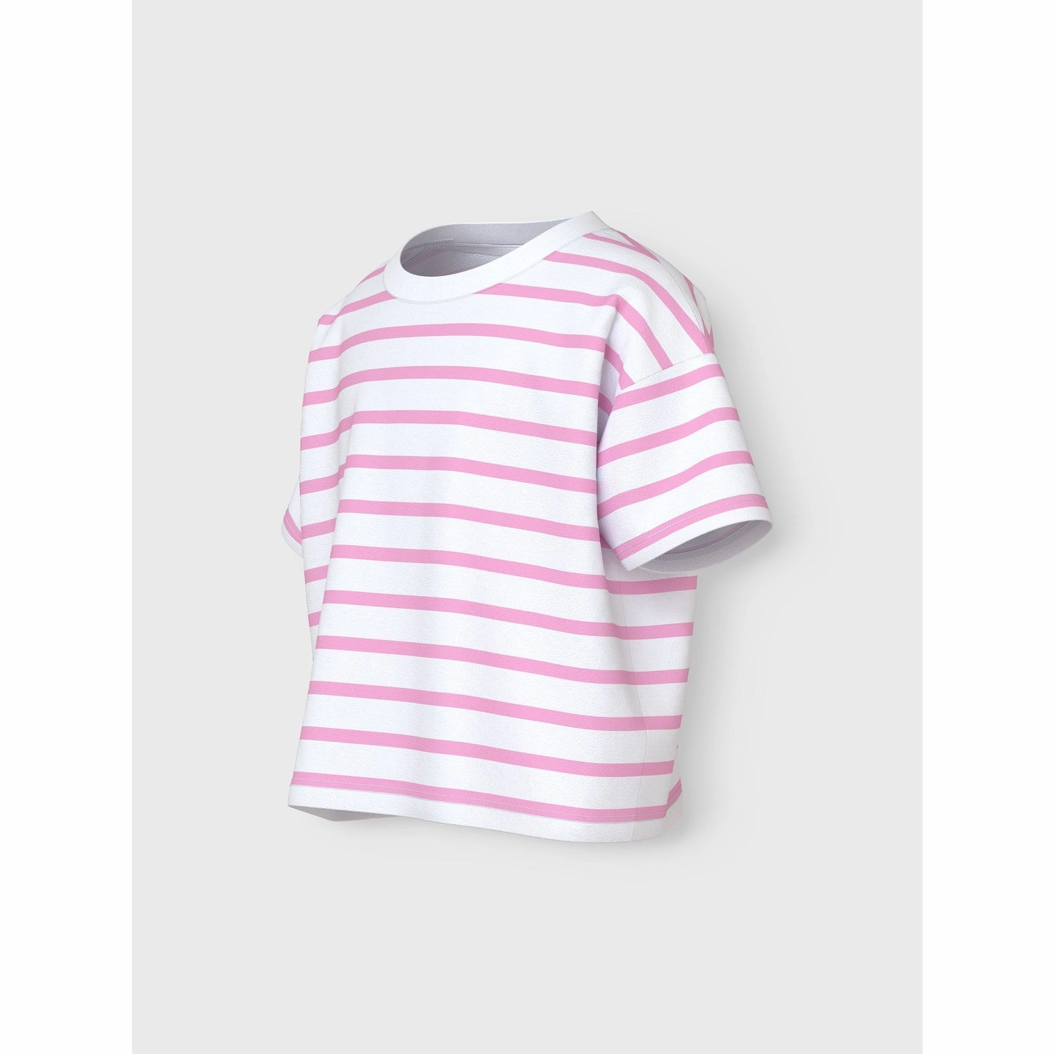 Versatile Fashion Name It Bright White Pink Frosting Vitanni Short Relaxed T-Shirt