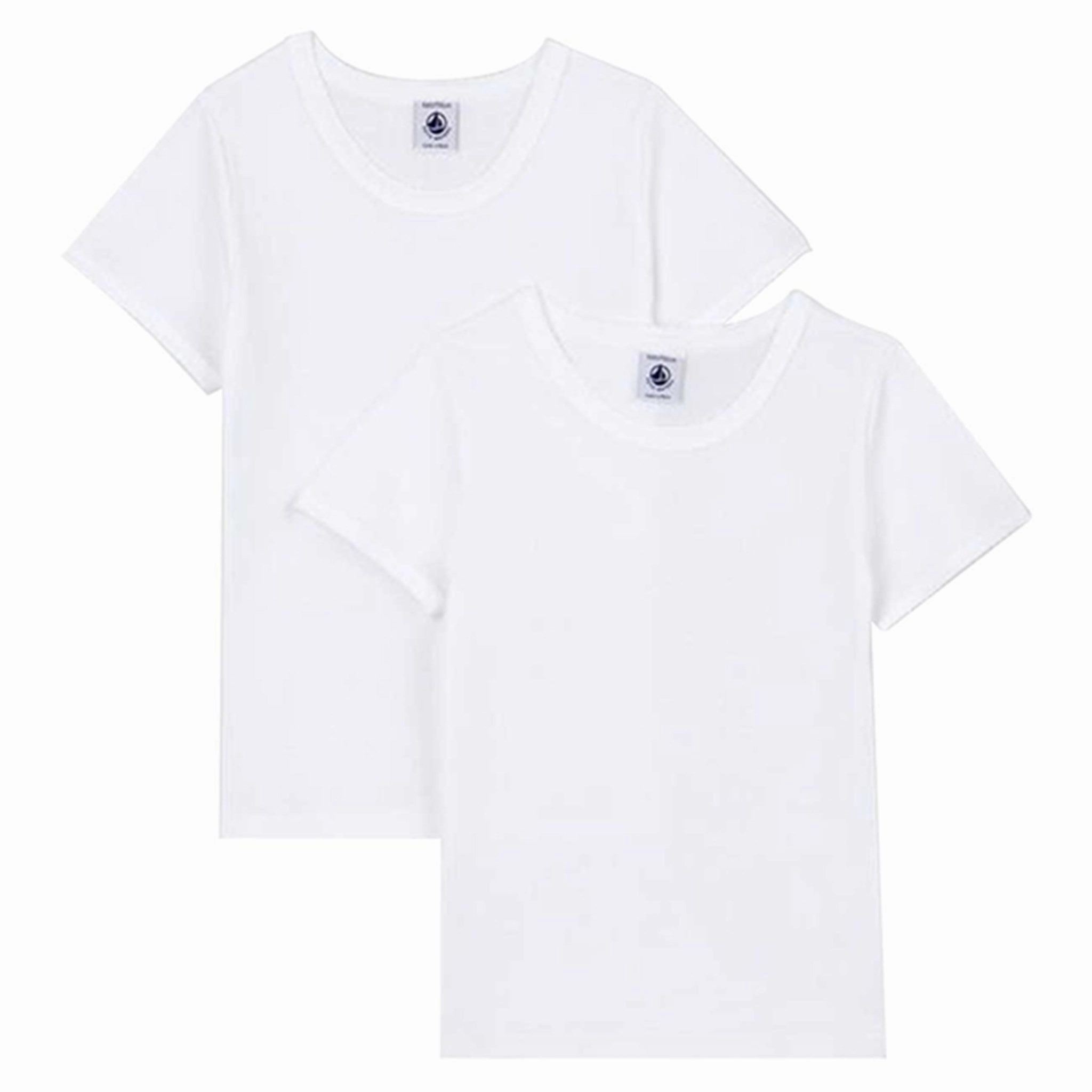 Petit Bateau T-shirt Mc 2-pack White Perfect Layer Wear Versatile Layer