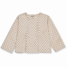 Lalaby BrownDot Holly Top Sustainable production Checkered Print