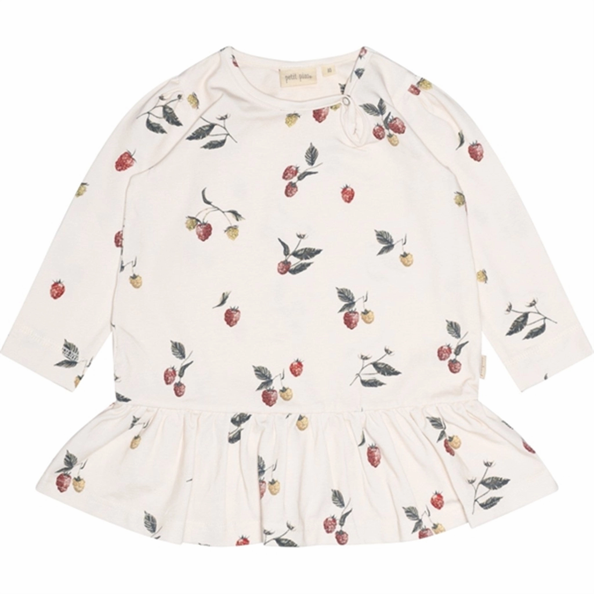 Petit Piao? Raspberry Dress Gather Printed DoubleLayeredMaterial