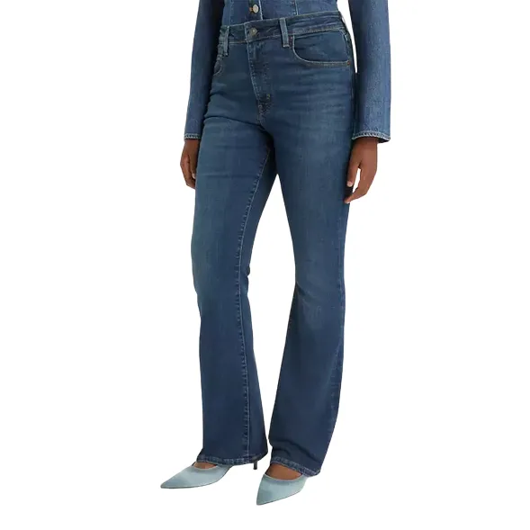 StaticDissipativeFabric Seasonal Basic Levi's pantalone jeans da donna a vita alta a zampa 725 blu scuro