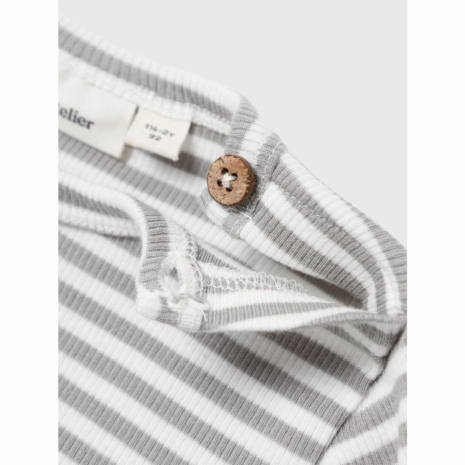 Microfiber Material Lil'Atelier Limestone Gago Kre Slim Blouse Noos