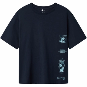 Name It Dark Sapphire Nkmhirlan Ss Nreg Top Pb Chilly Day Wear Effortless Layer