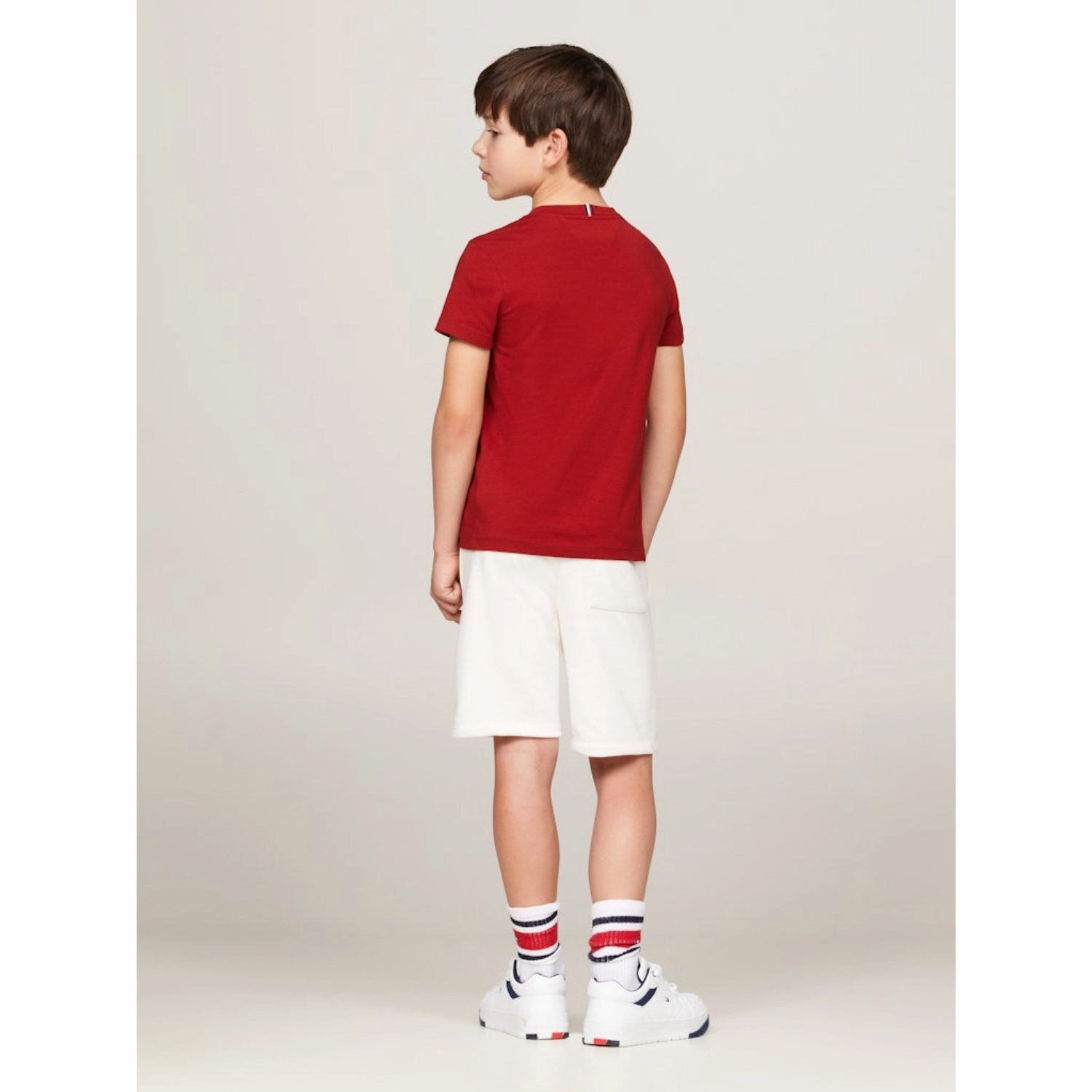 Fashionable Fit Eco Friendly Dyes Tommy Hilfiger Dark Magma Essential Cotton Tee S/S