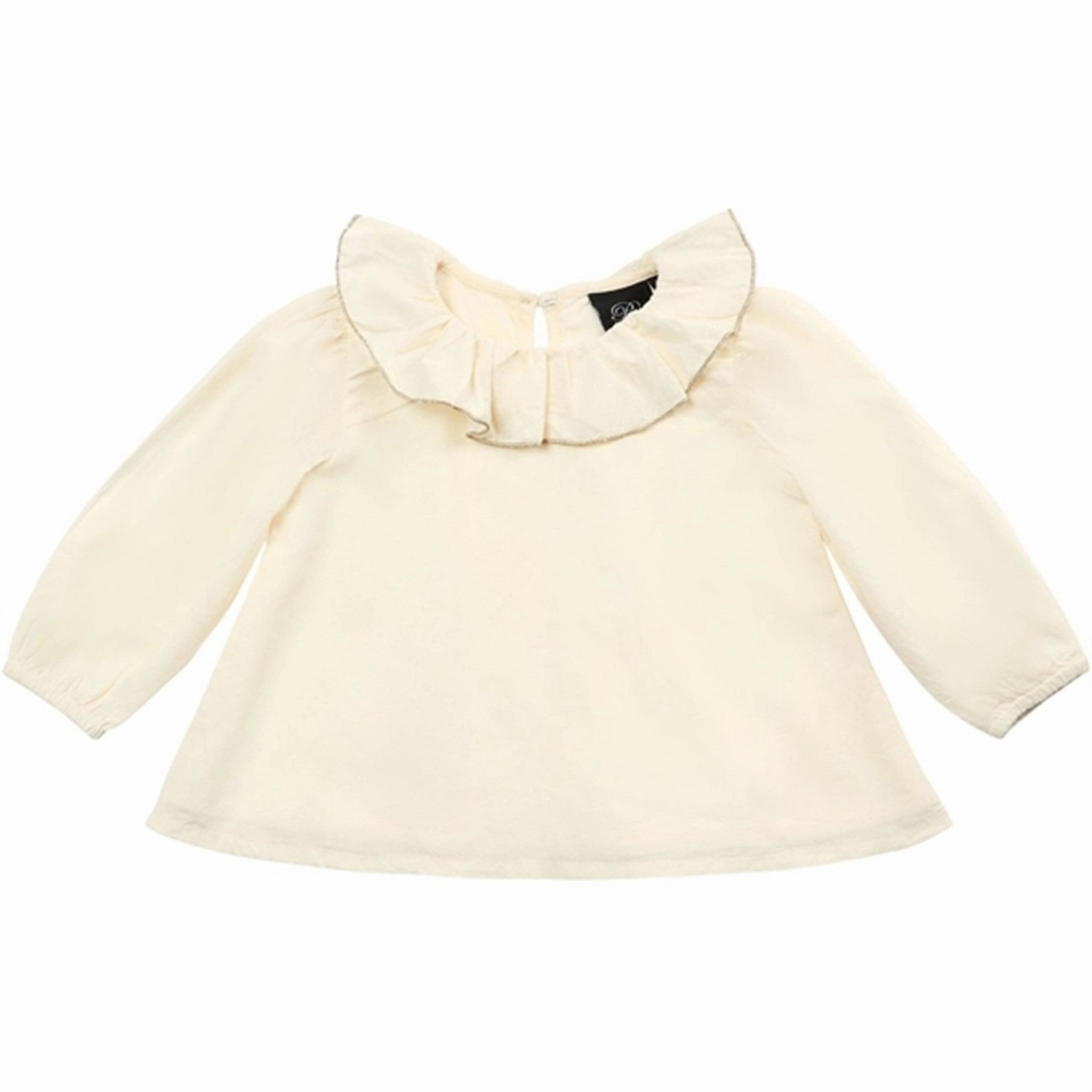 Sofie Schnoor Antique White Blouse Dinner Date Two Tone Stitching