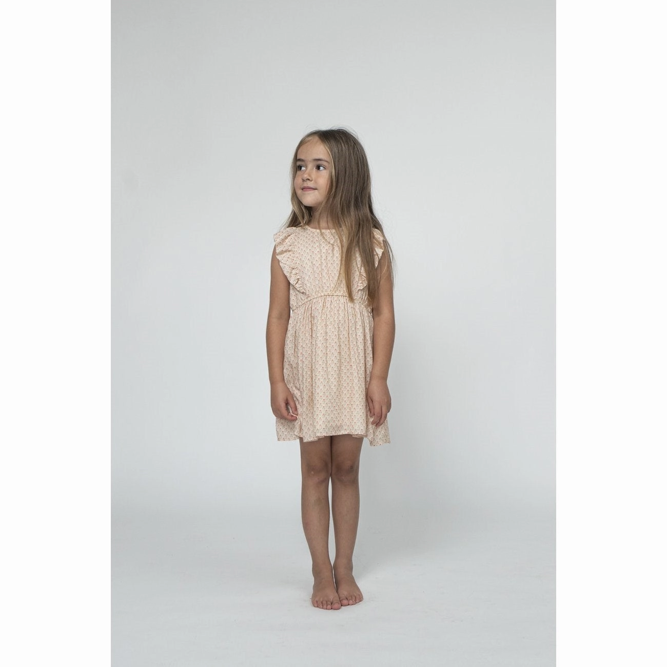 Sofie Schnoor Antique White Dress Elegant Mature Midi-Length