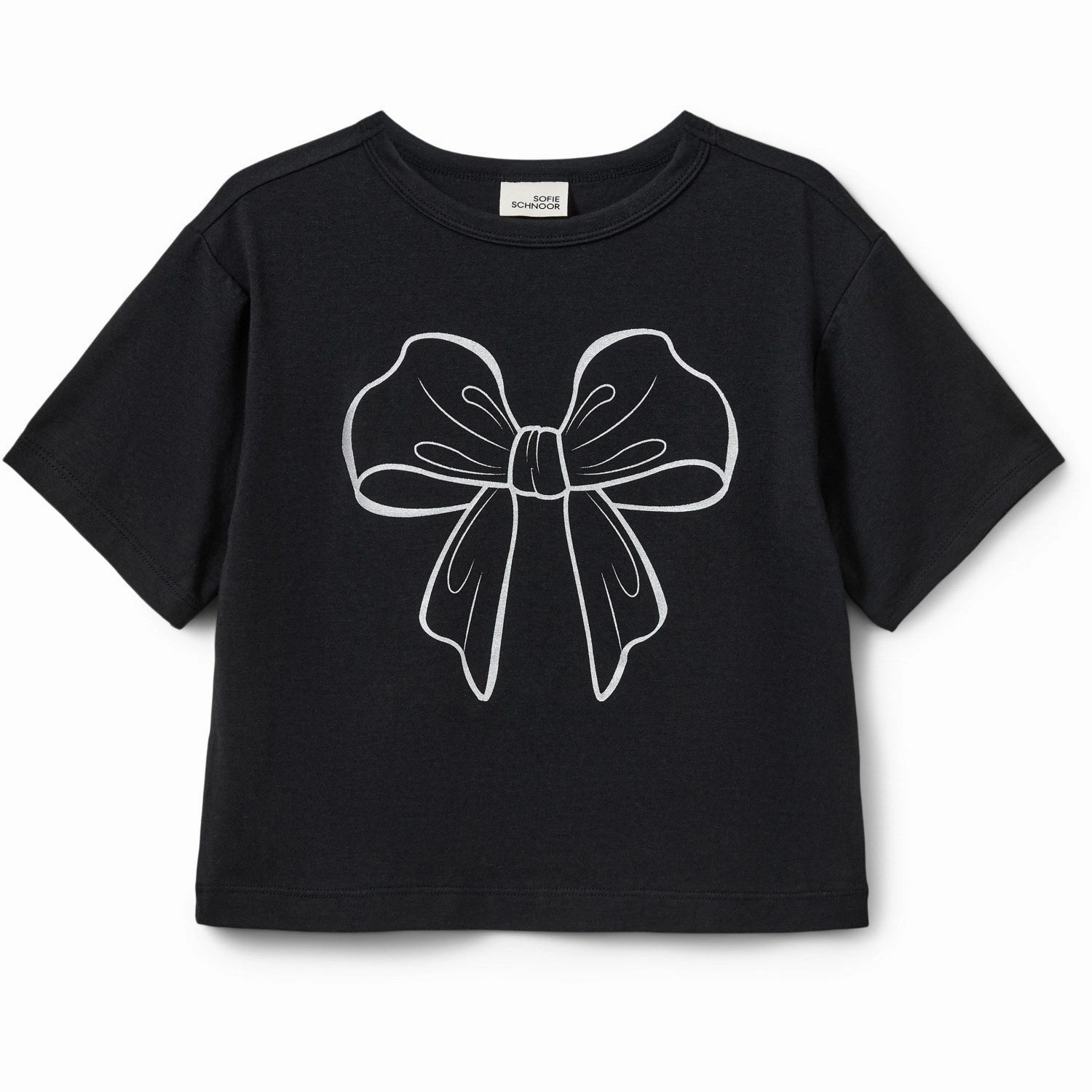 Sofie Schnoor Black Asitask T-Shirt Double Stitched Seams Classic Smart