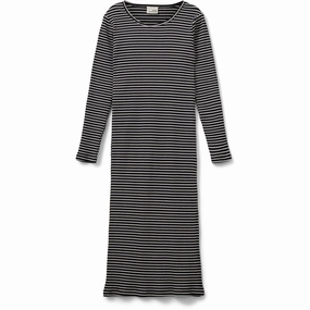 Sofie Schnoor Black Striped FacitaSY Dress Elegant Motion