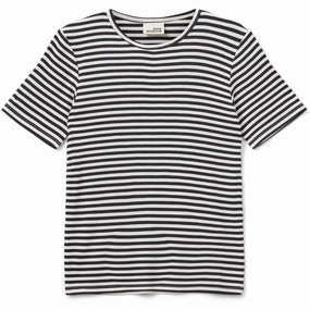 Sofie Schnoor Black Striped Nataliasy Rib T-Shirt Sustainable Dye Process